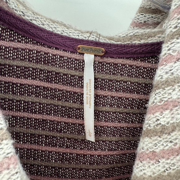 Free People Hooded Sleeveless Sweater - Purple and brown - Picture 3 of 8